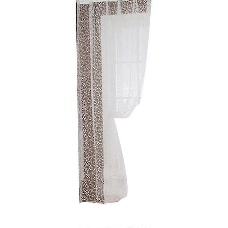 Romantic Floral Vine Pattern Tulle Door Window Curtain Drape Panel Sheer Valance