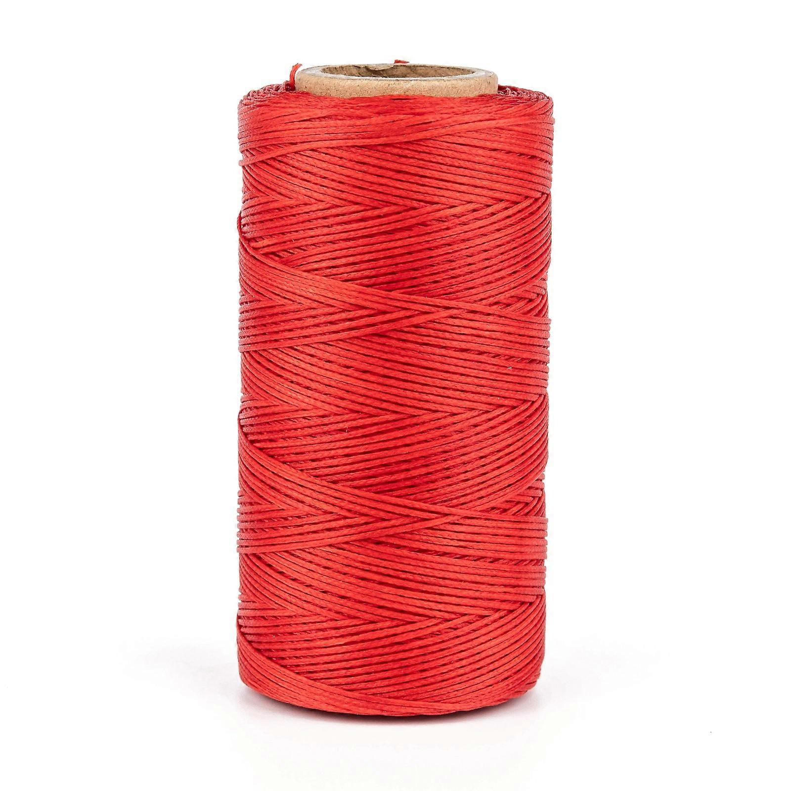 1Roll Red Flat Waxed Polyester Cords Jewelry Findings