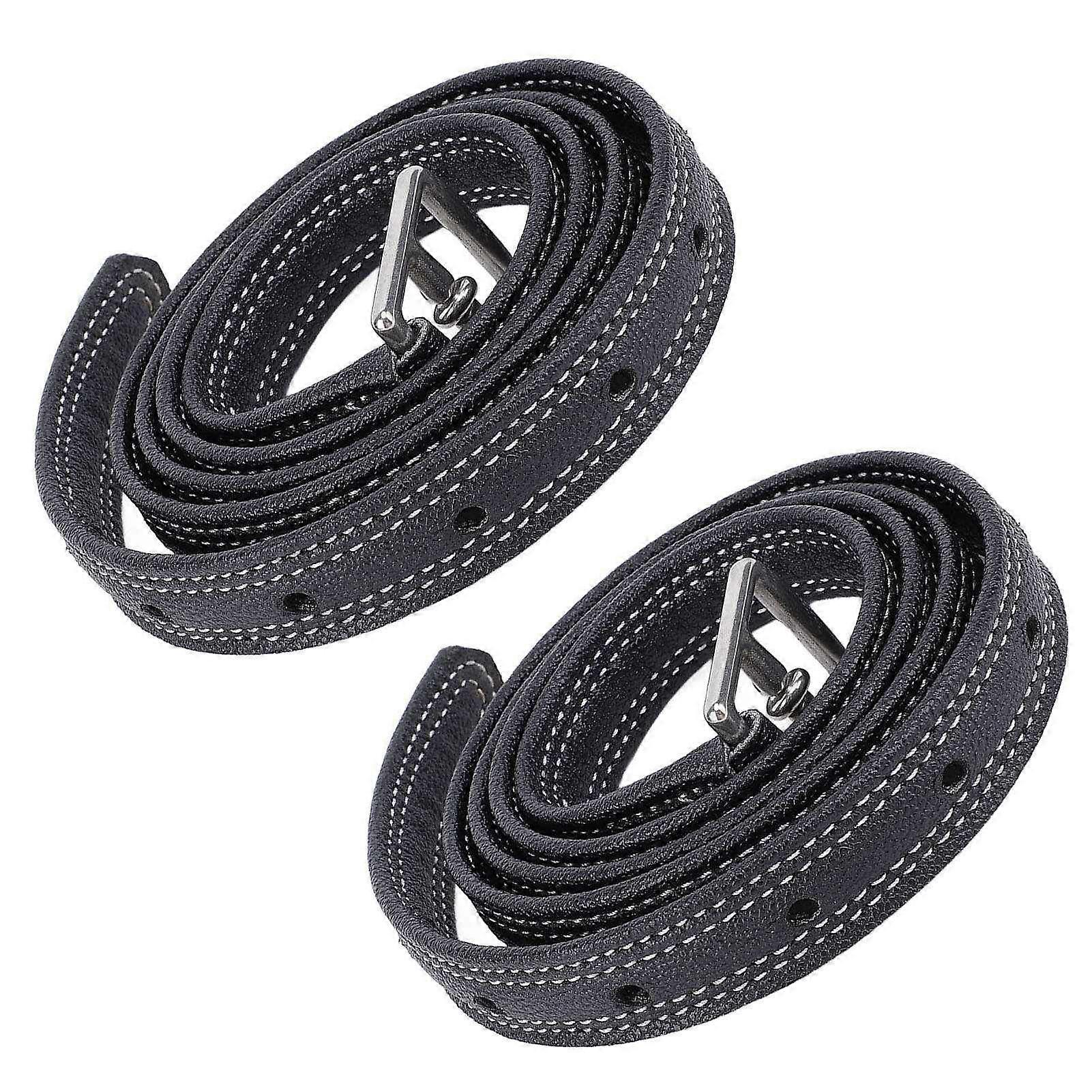2pcs Equestrian Stirrup Strap Cowhide Thickened Bridle Strap Elastic Belt Equestrian Gear for Horse Riding 