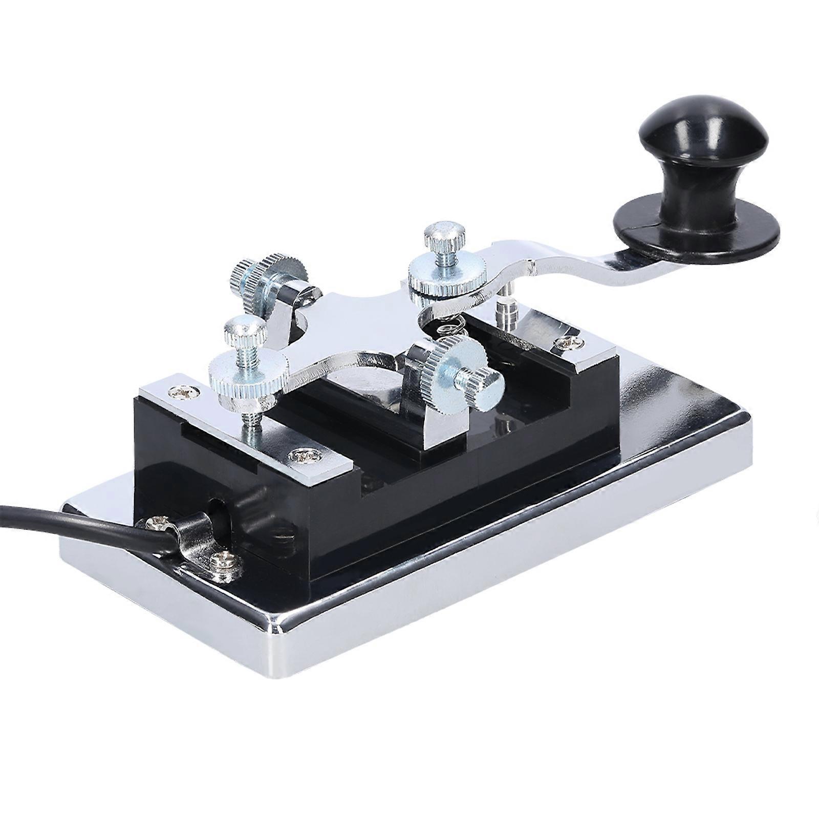 K4 Heavy-Duty Electric Telegraph Key CW Morse Code Key for Shortwave Radio Communication DIY Teaching and Telegraphing Tools