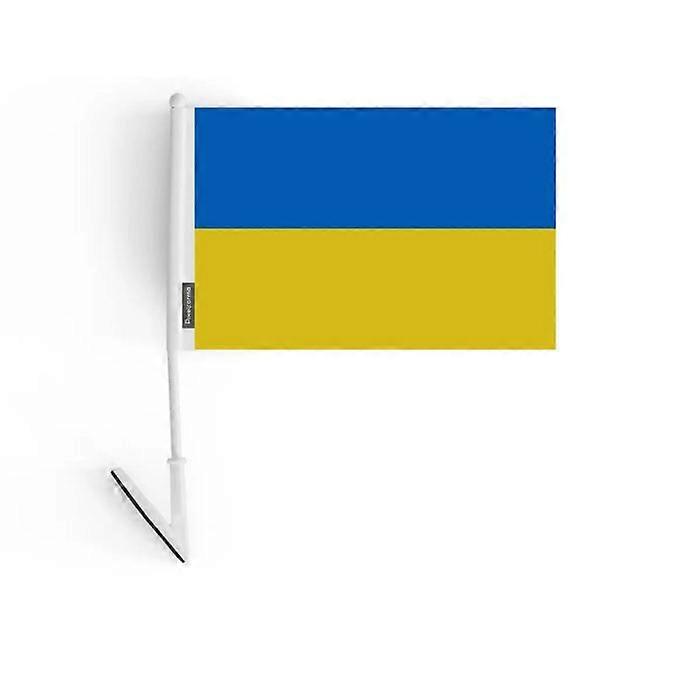 Adhesive Flag – Ukraine – 14 x 21 cm – Soft Polyester – Easy to Stick – 5 Pieces