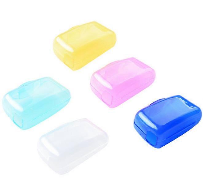 5-piece toothbrush set, Cozevdnt, plastic, multi-color toothbrush head protector case