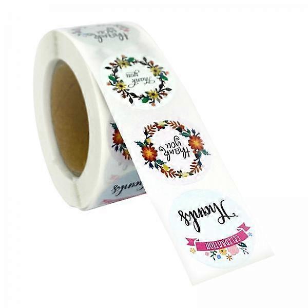 3x500pcs Thank You Stickers Envelope Labels Round Business Stickers Style4