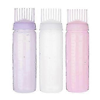 2025 3-Piece Hair Dye Applicator Set - Comb Bottles for Root & Coloring