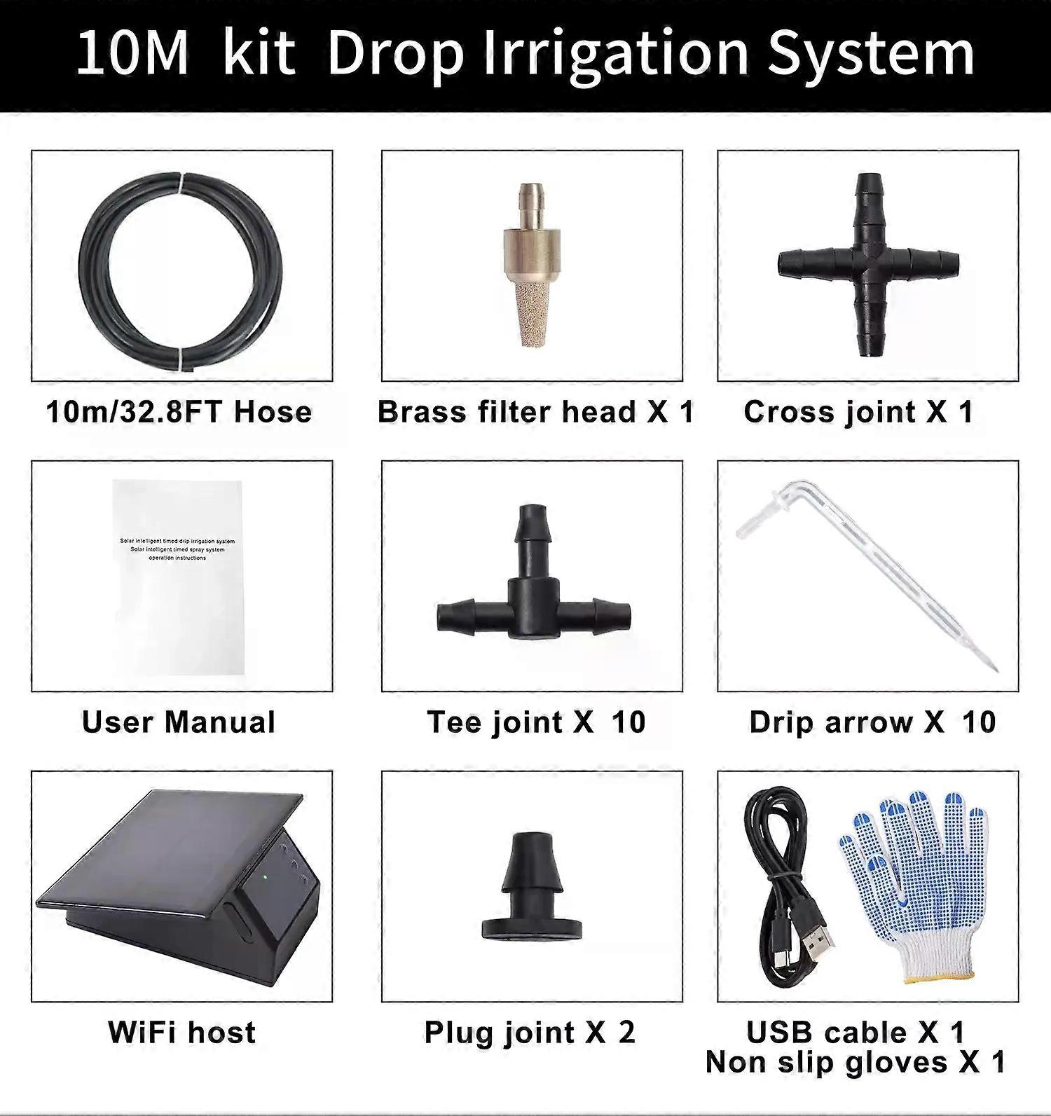 Household WIFI Solar Automatic Irrigation TImer Kit Tuya App Remote Control Watering Tool For Garden Balconi