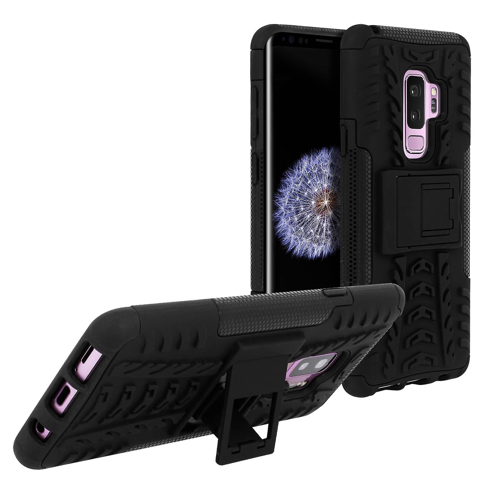 Coque Galaxy S9 Plus Protection Antichocs+Support Intégré - Noir