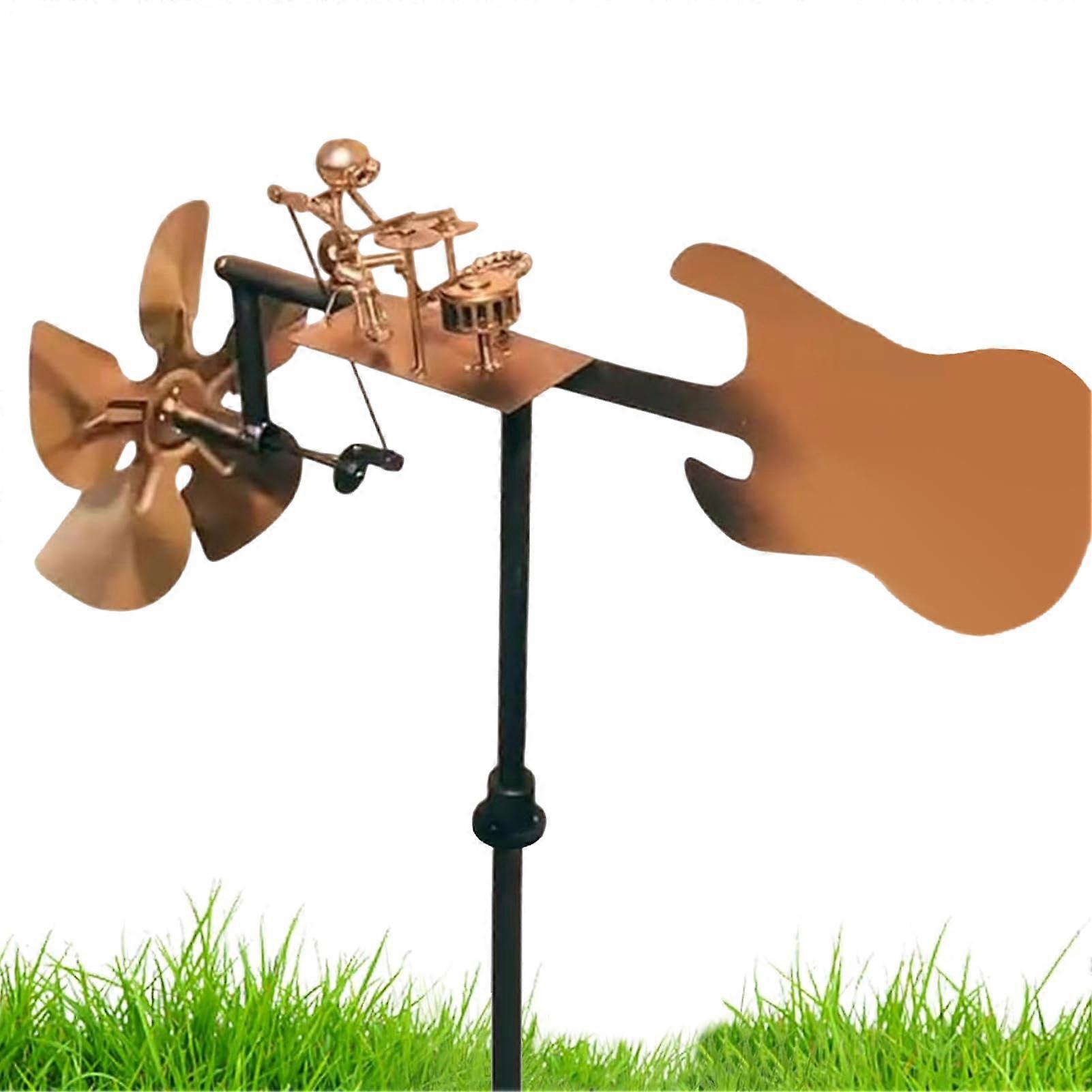 Windmill Garden Metal, Windmill Garden Wind Turbines, Artistic Wind Chime with Drum Design Ref: 6717