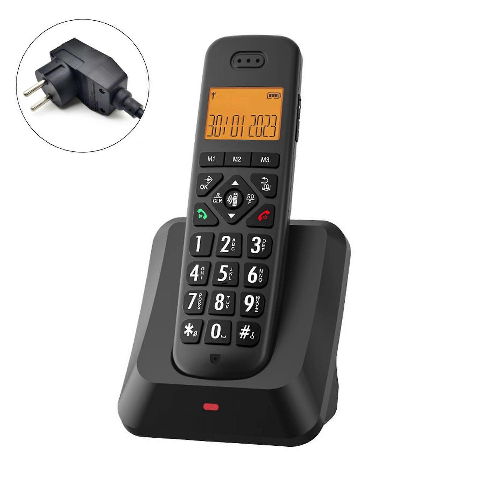 D1011 Cordless Telephone Large LCD with CallerID Storage Redials Low Radiation for Home Business
