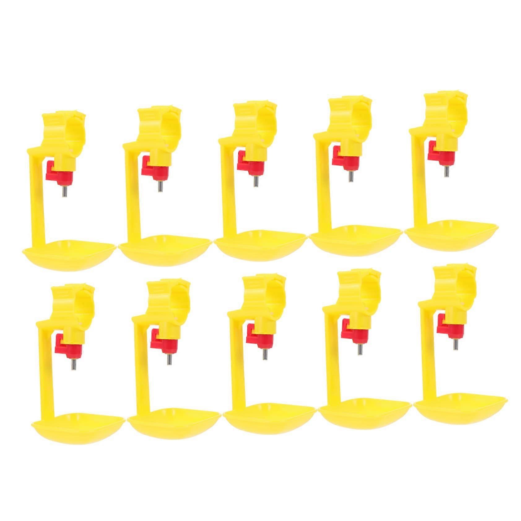 Automatic Drinking Trough for Chickens Yellow Stainless Steel Water Bowl and Drinkers for Poultry and Rabbits