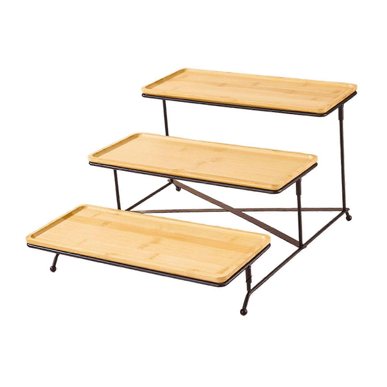 3 Tier Rectangular Serving Platter Table Display Set Home Decor 13.46'' Tiered