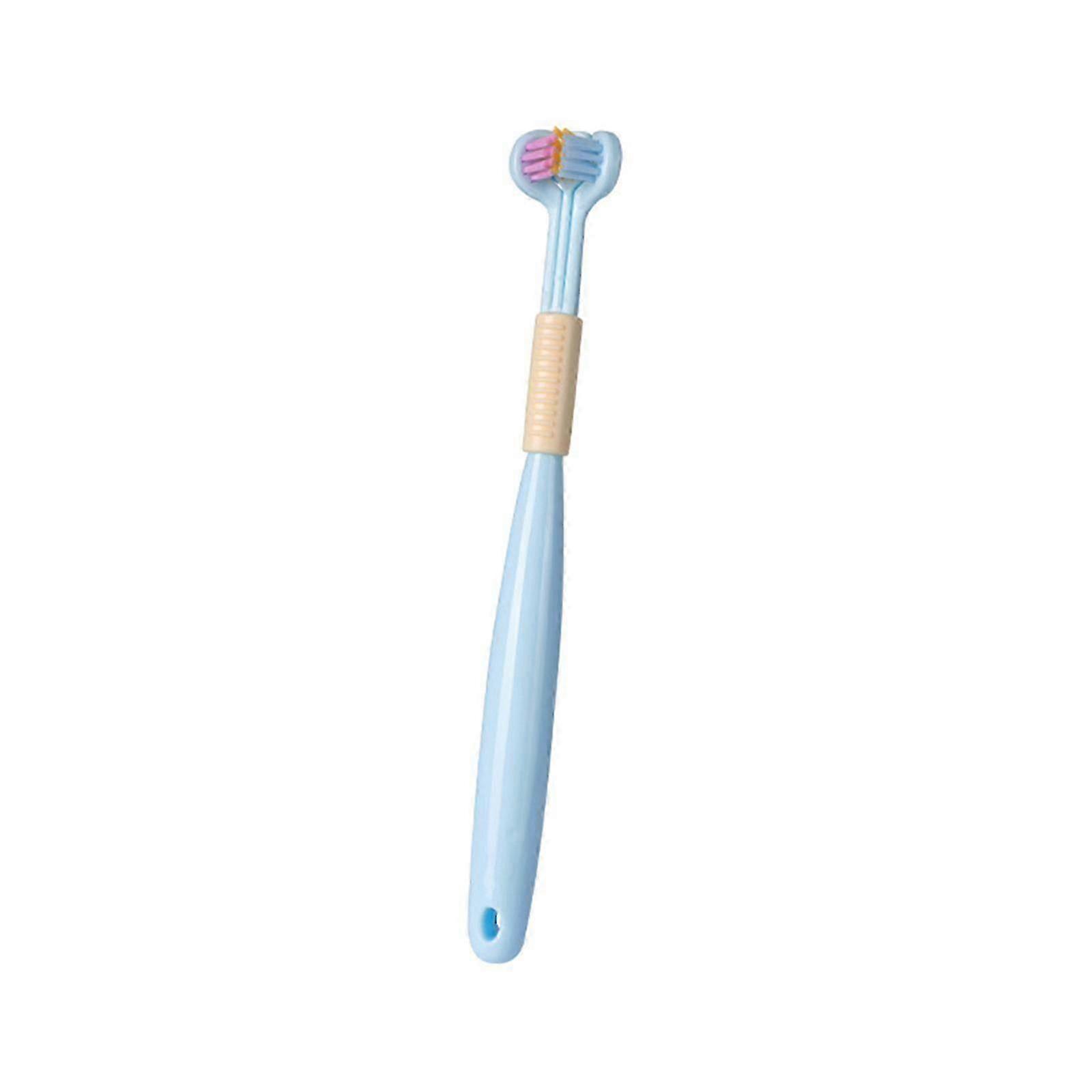 V-Shaped Three Sided Toothbrush, One Brush for Three Efficient Cleanings, Soft Bristled Toothbrushes for Children, Set of 2