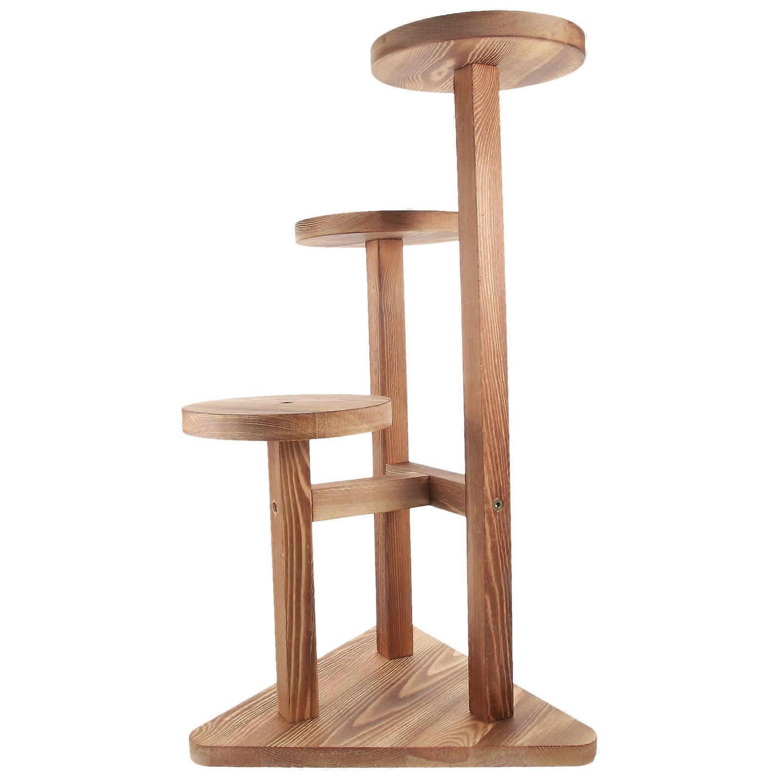 Flowerpot Stand Wood, Robust Design Perfect for Elevating Plants