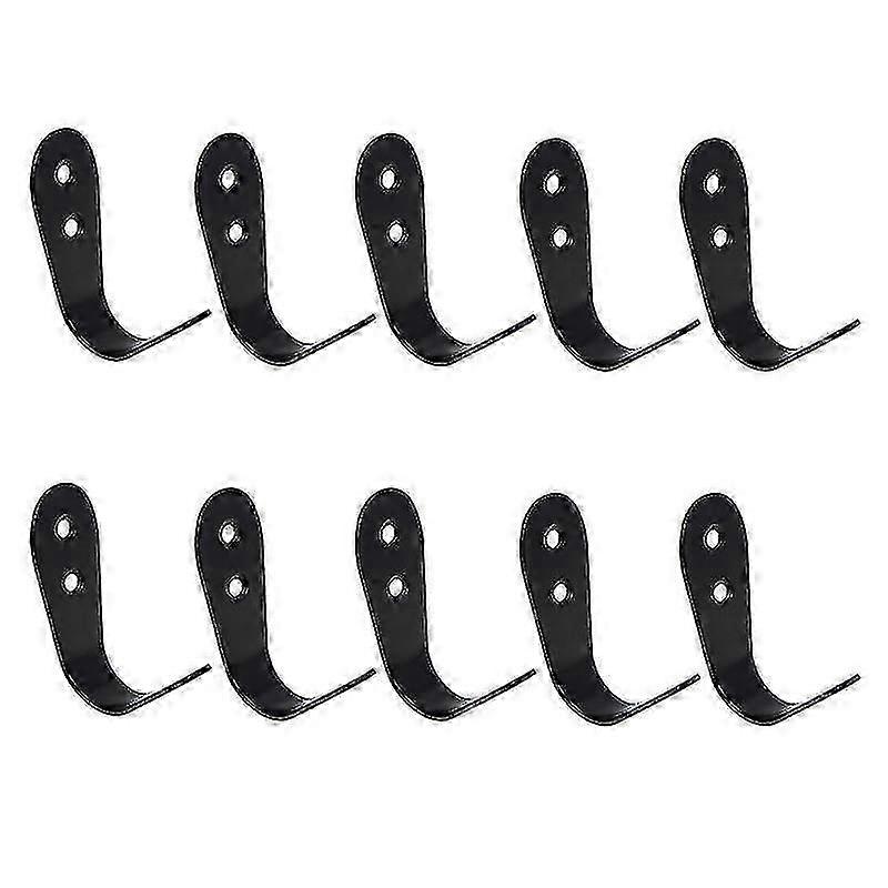 6.8X3.2cm Black Utility Hooks 10 Sets Durable Matte Wall Hanging Hook Matte Wall Hook U-shaped Hangi
