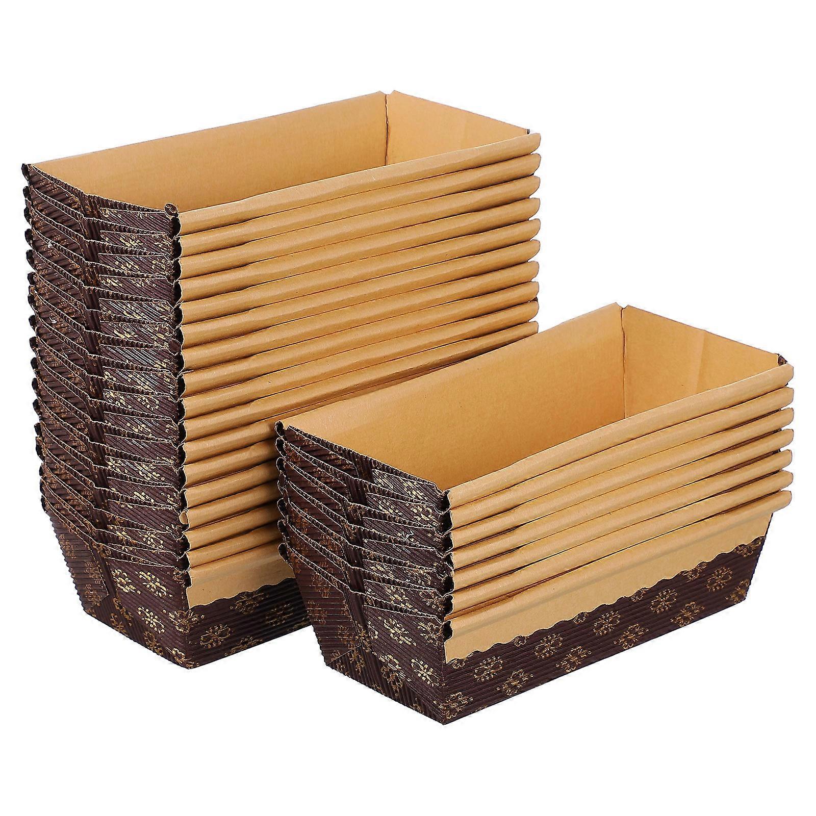 25pcs Boat Shaped Toast Baking Pans Cake Molds with Non Stick Toast Plates