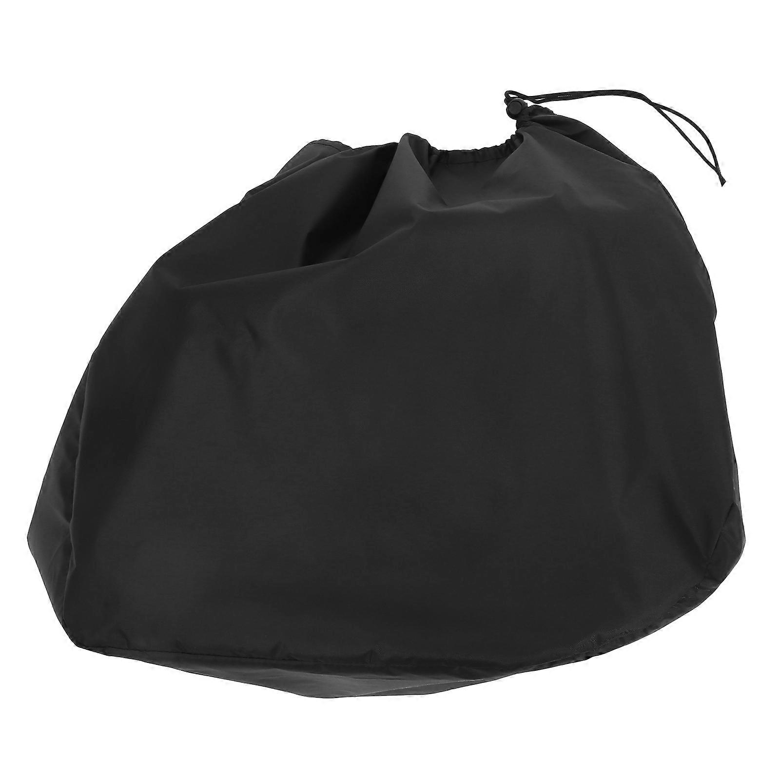 Garden Hose Protector Cover with Drawstring Storage Bag in Black Made of Polyester for Outdoor Yard