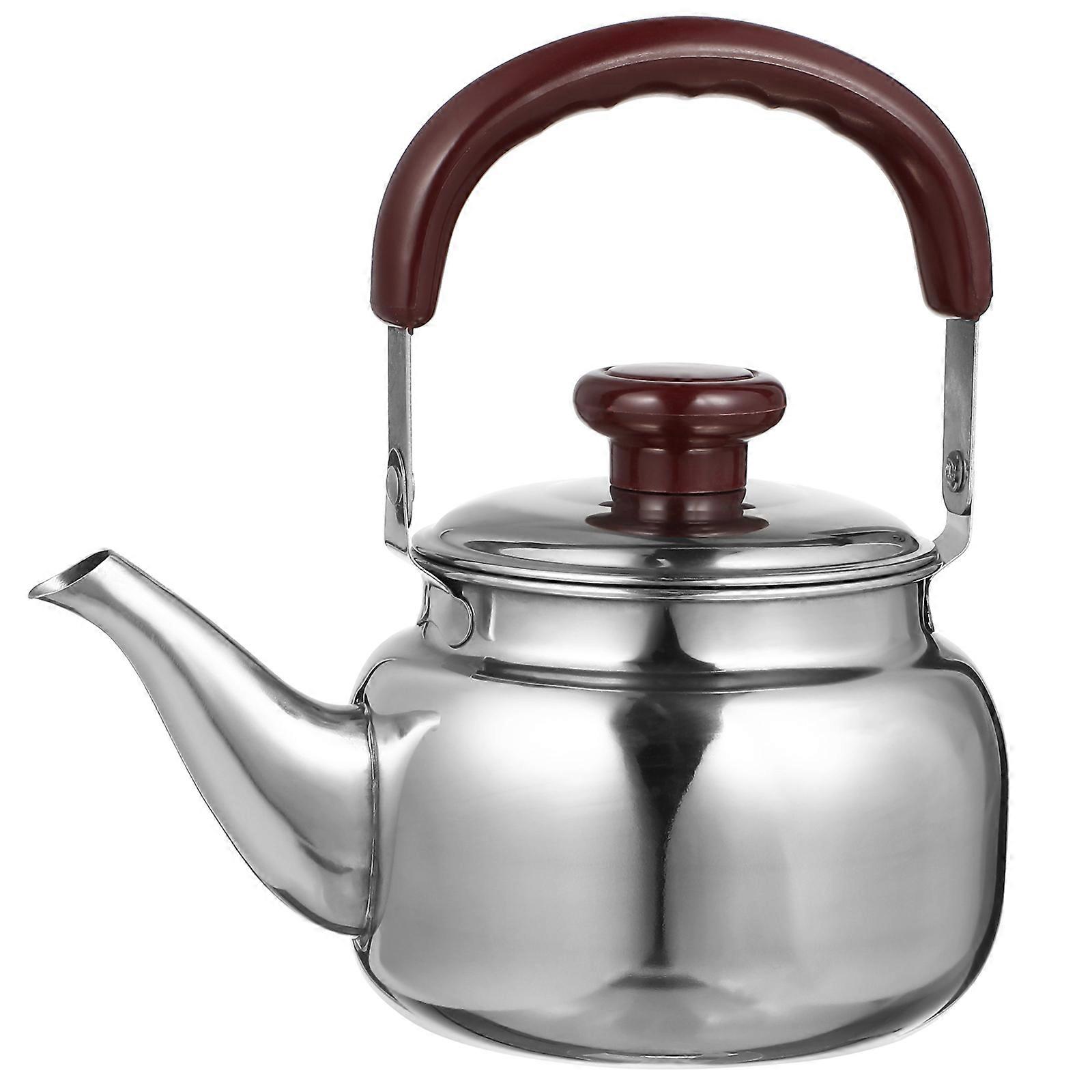 Stainless Steel Teakettle Silver for Home Use with Versatile Heat Sources