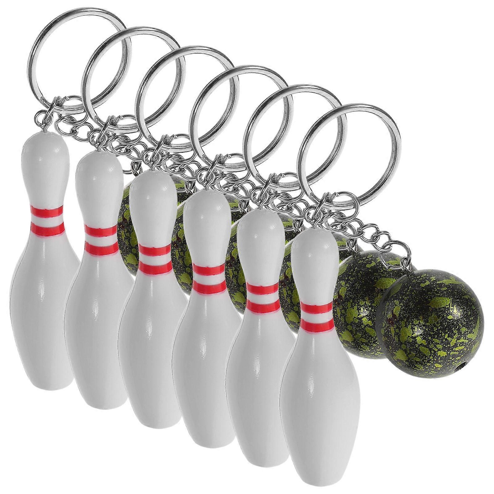 Mini Bowling Game Set, Unique Keychain for Collectors, Functional Design