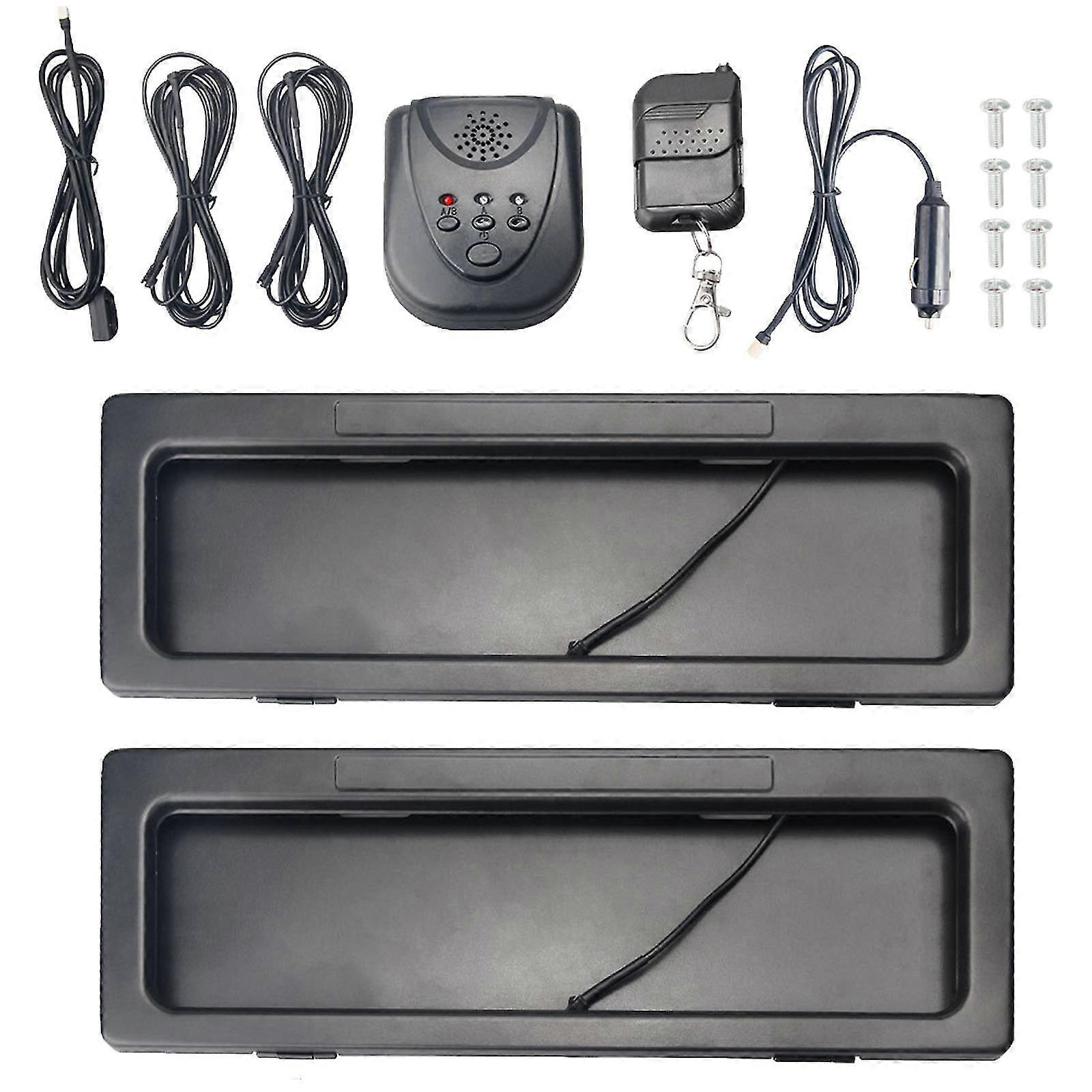 Kit de plaque d’immatriculation cachée de voiture Rideau Shutter Cover Up Antirouille Imperméable à l’eau