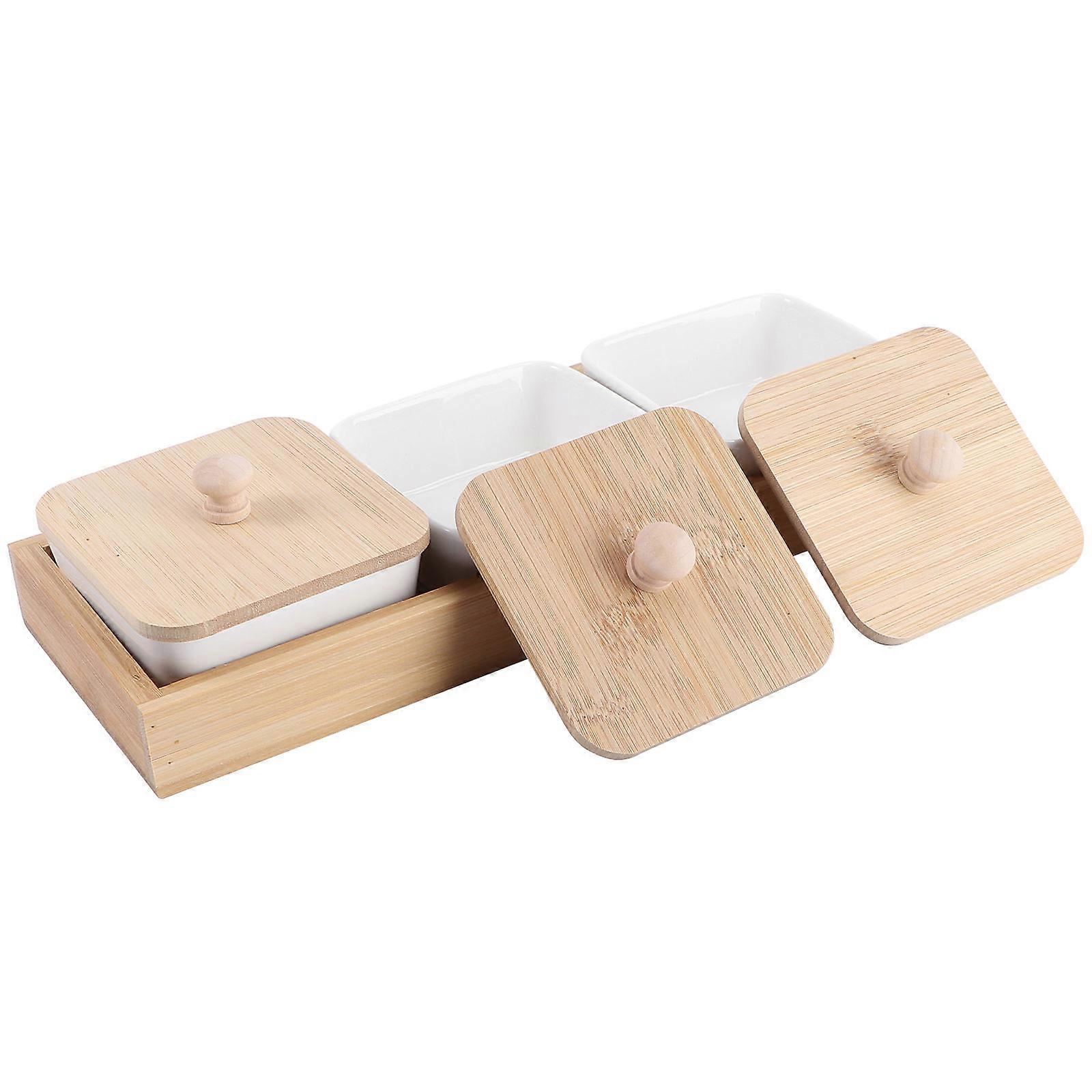 Fruit Bowl For Table Ceramic Divided Plates Practical Use Hotel Staff 1Set