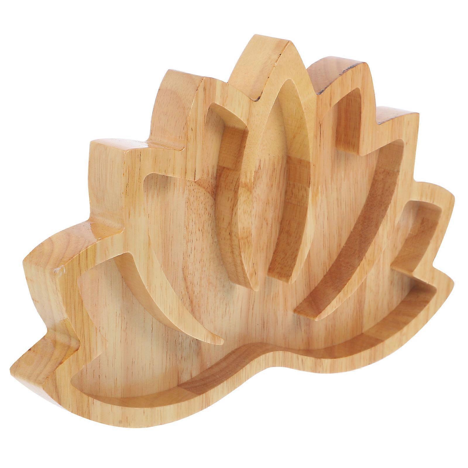 Trinket Storage Tray Wooden Jewelry Organizer Tray Classic and Simple Style 26.00X17.00X2.50cm Display 1Pack