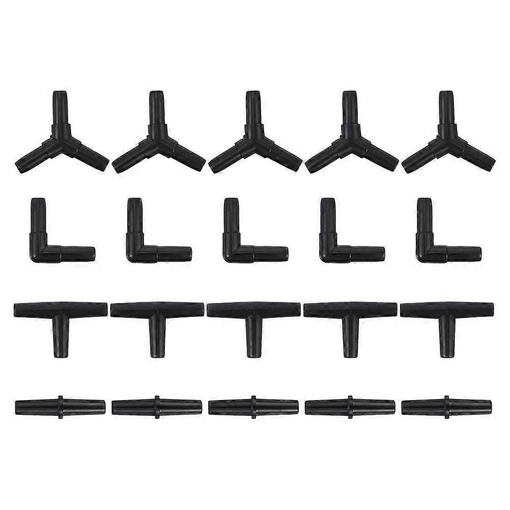 Fish Tank Airline Connector L Shape Oxygen Hose Accessories For Aquarium Hobbyists 20Pcs