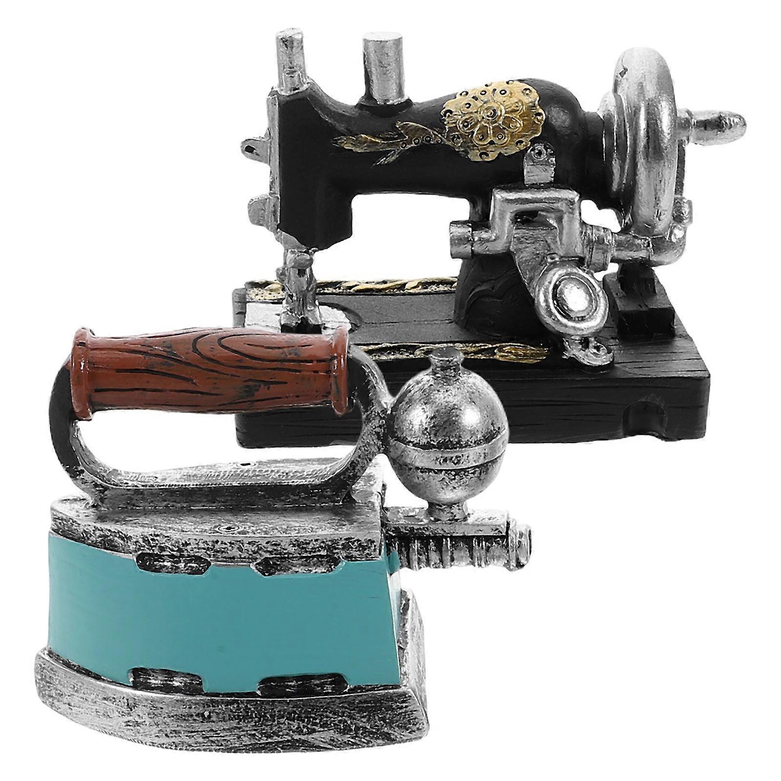 Vintage Style Mini Sewing Machine Dollhouse Accessory For Sewing Enthusiasts .00X7.00X4.20CM 1 Set