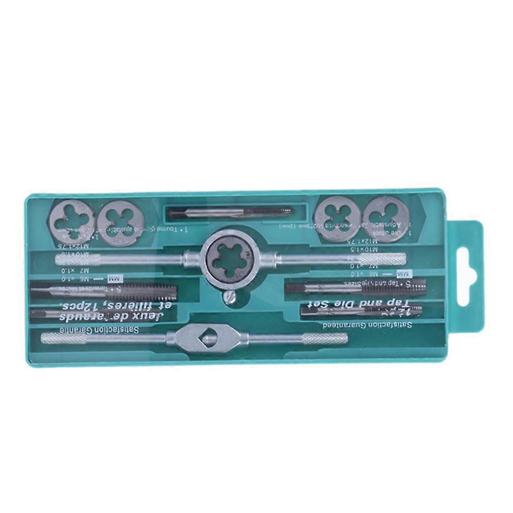 Metric Plug For Machine Thread Tapping Wrench Set Industrial Use Bearing Steel 12Pcs