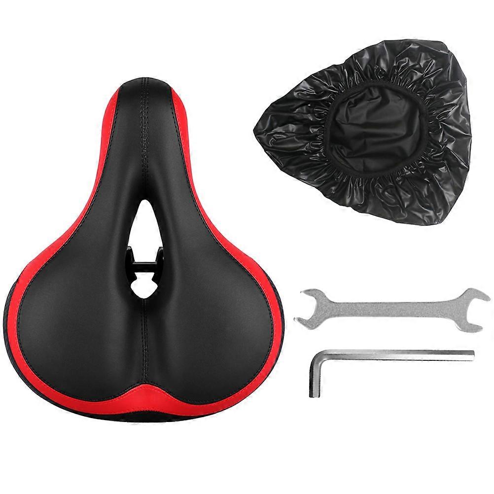 Mountain Bike Saddle Comfortable Riding Wide Ergonomic Design 2Pcs