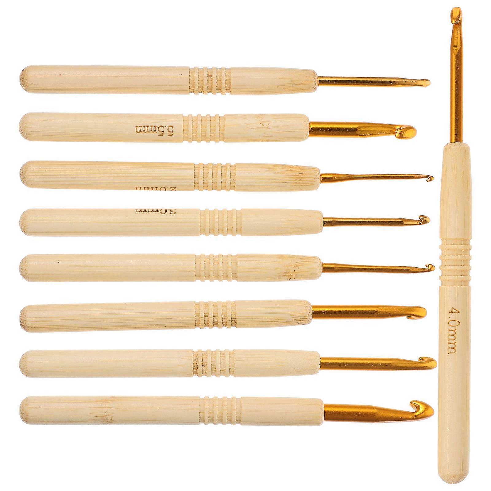 Knitting Crochet Hooks Crochet Kit Hooks Sweater Needles Durable Sturdy Bamboo