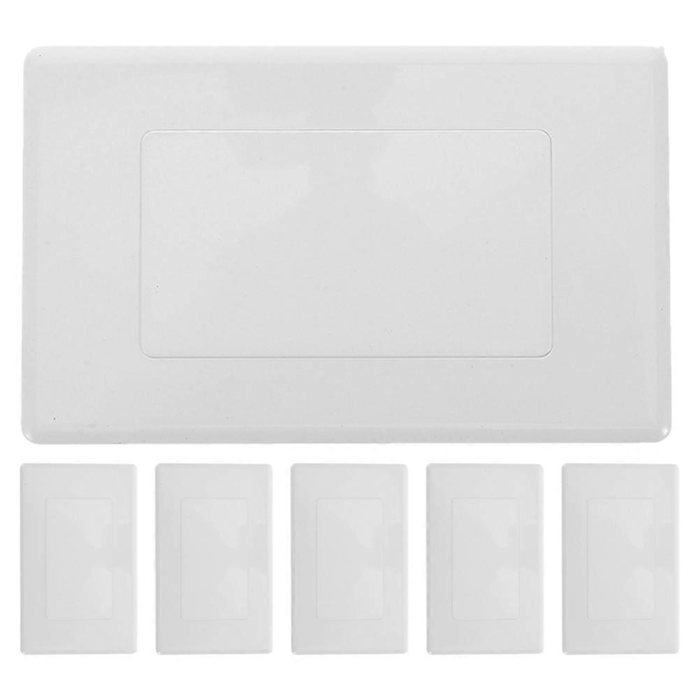Junction Box Covers Wall Plates Waterproof Hides Wires Rectangular Plastic 6Pcs For Home Renovations