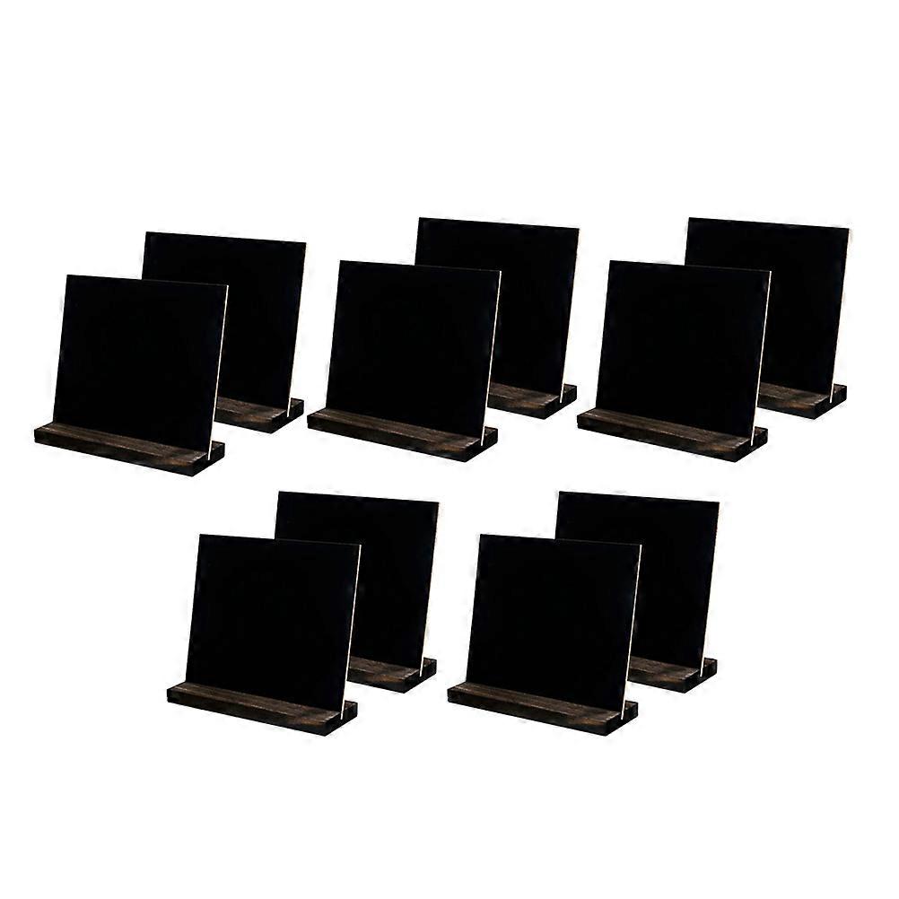 Tabletop Mini Chalkboard Signs Blackboard Signs for Home Decoration Creative Wooden Message Board Liquid Chalk Marker Compatible 10Pcs