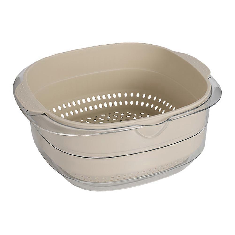 MultiFunctional Drain Basket Portable Food Strainer For Kitchen Use Plastic Material Soaking And Filtration 1Set