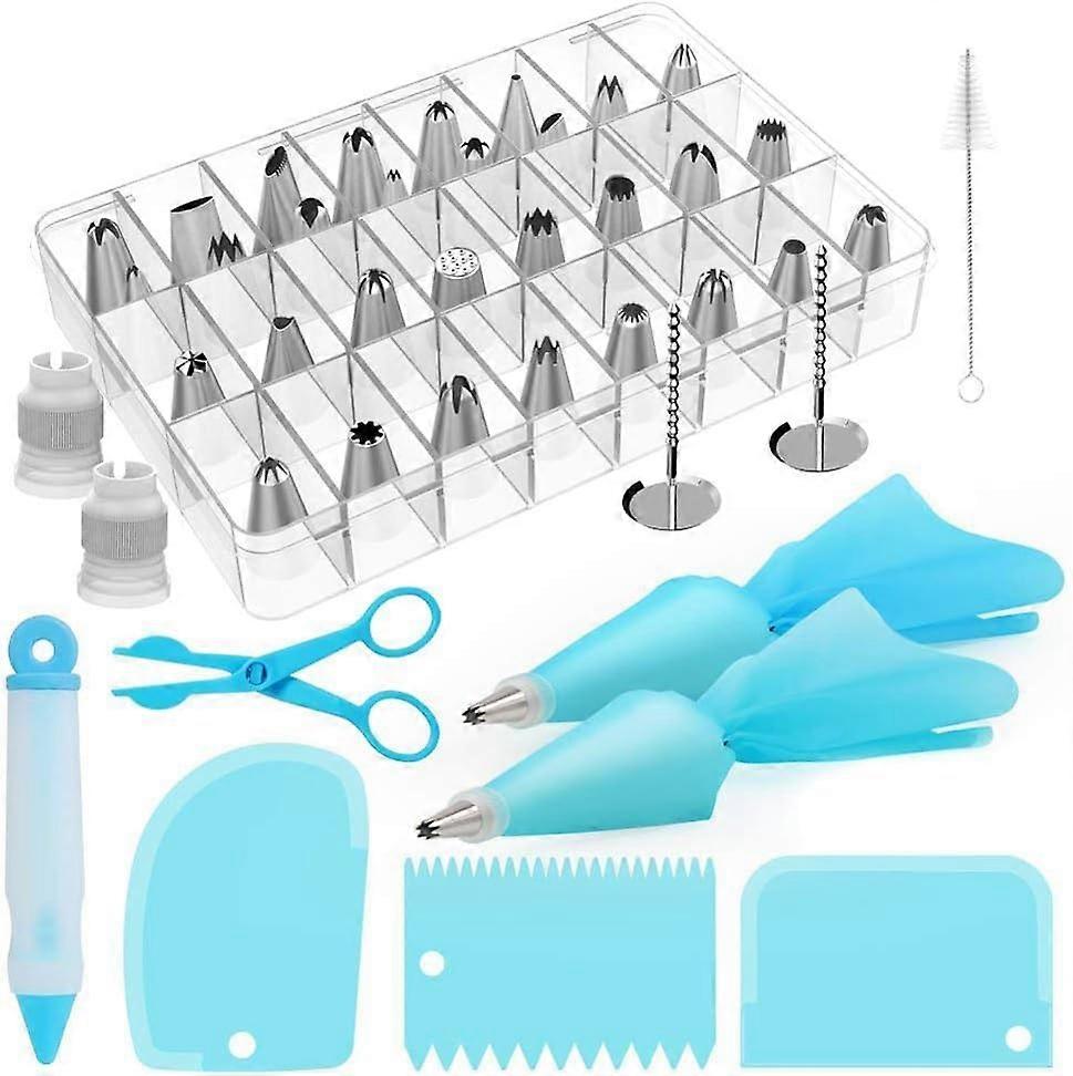 Stainless Steel Piping Nozzles 42 Pieces Baking Accessories DIY Set