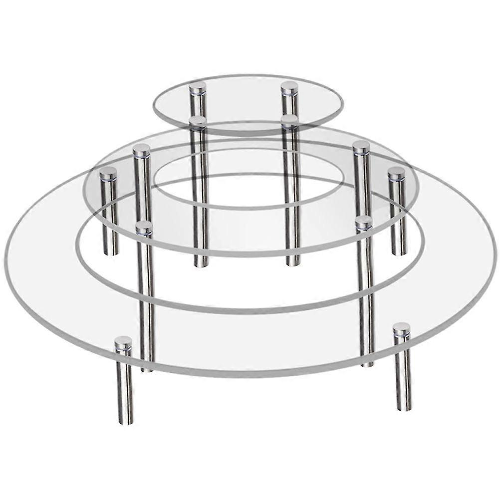 3pcs Acrylic Cake Display Stand Acrylic Display Riser Cake Display Stands for Cupcake Dessert Cake Pizza