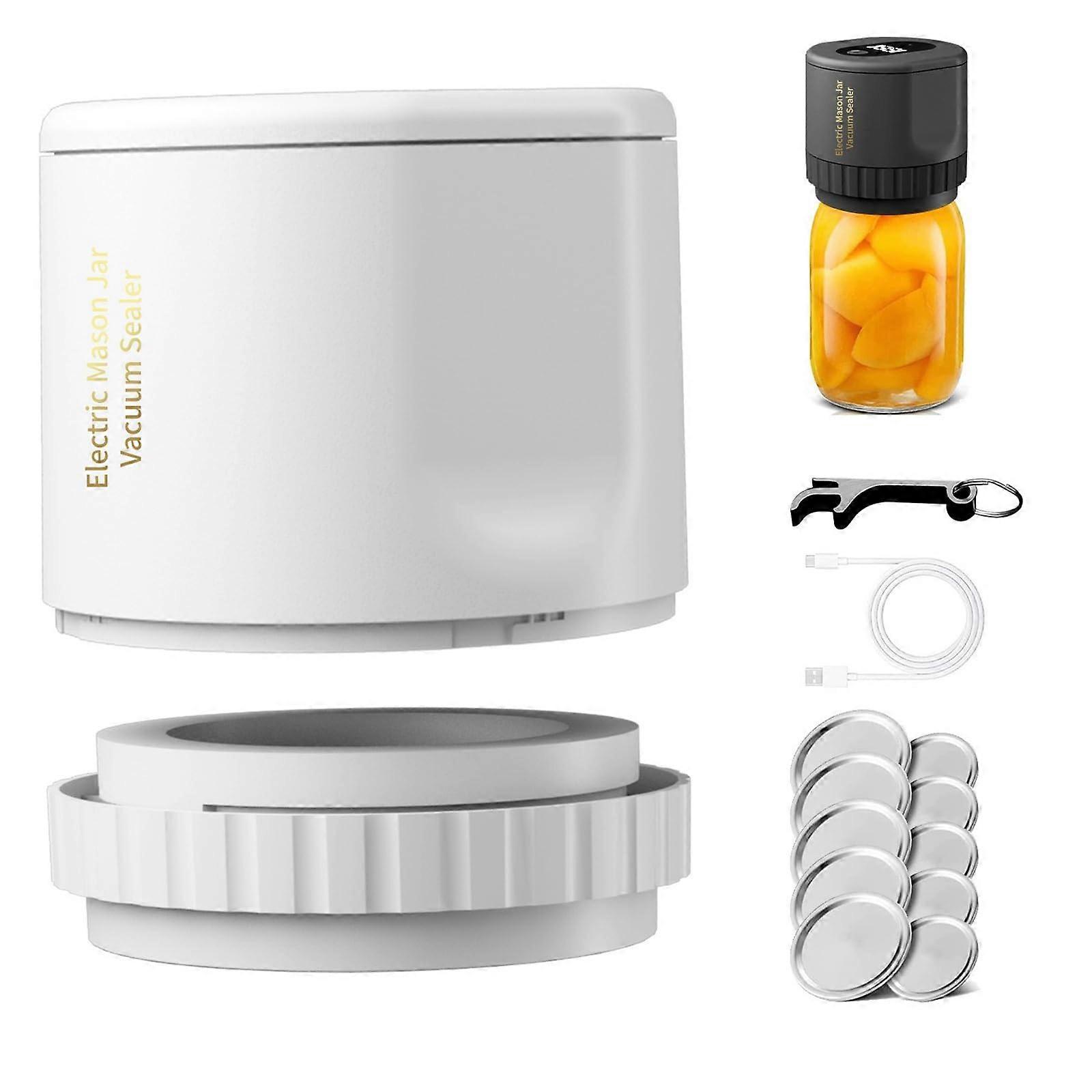 Fresh Guard Professional Vacuum Sealer Kit for Longer Freshness with 1Button Operation, White
