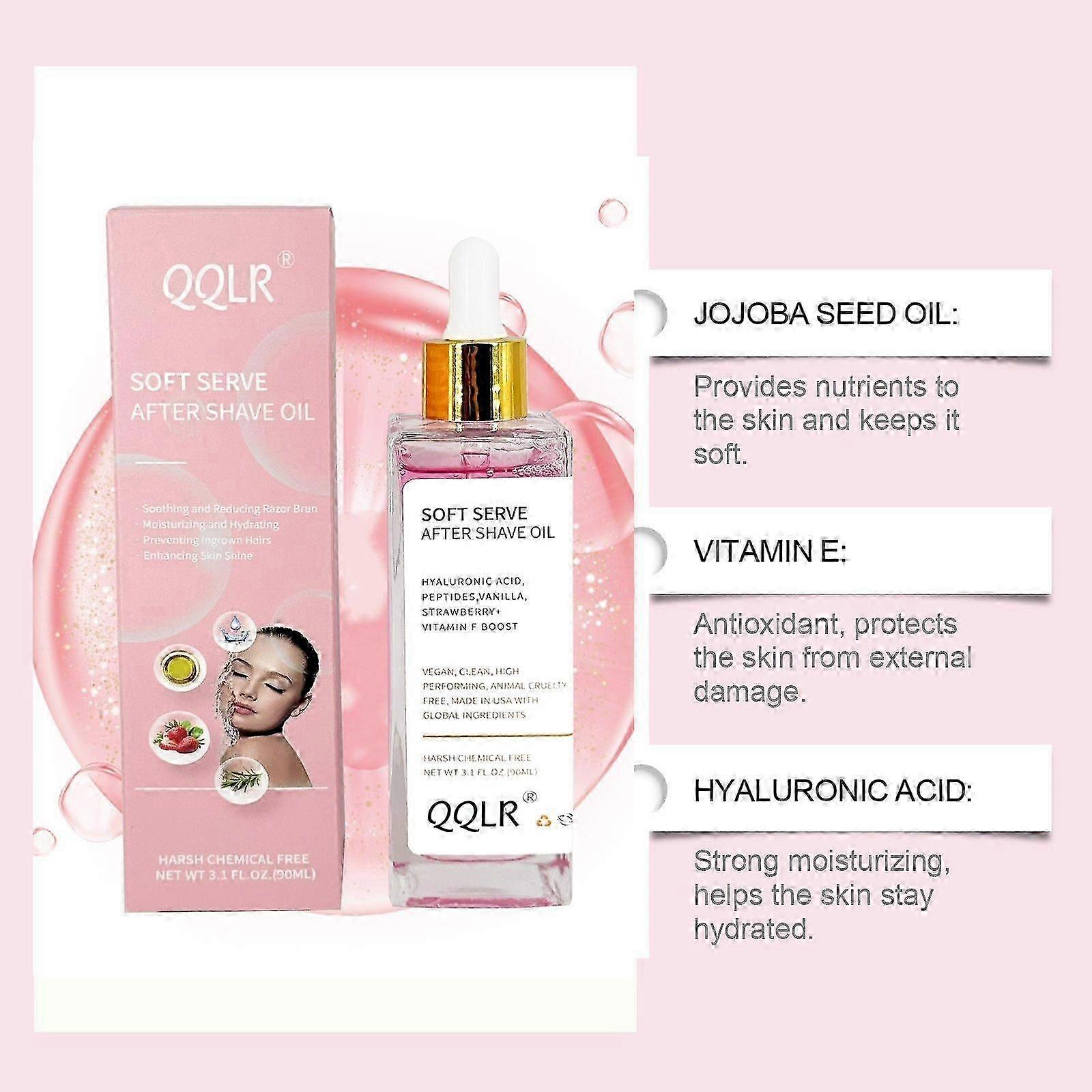 Soft Serve After Shave Oil - Άρωμα Φράουλας & Βανίλιας, Strawberry Vanilla After Shave Oil για Λείο Δέρμα, Truly After Shave Oil, Strawberry