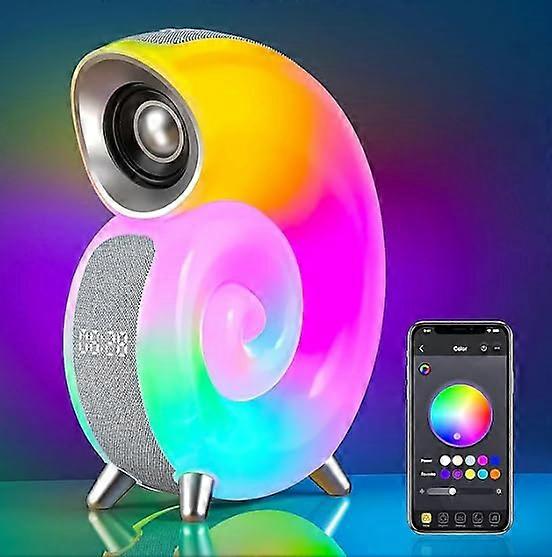 UK Technology Conch Music Lamp Alarm Clock, RGB, Ambient Light, White Noise, Bluetooth Speaker