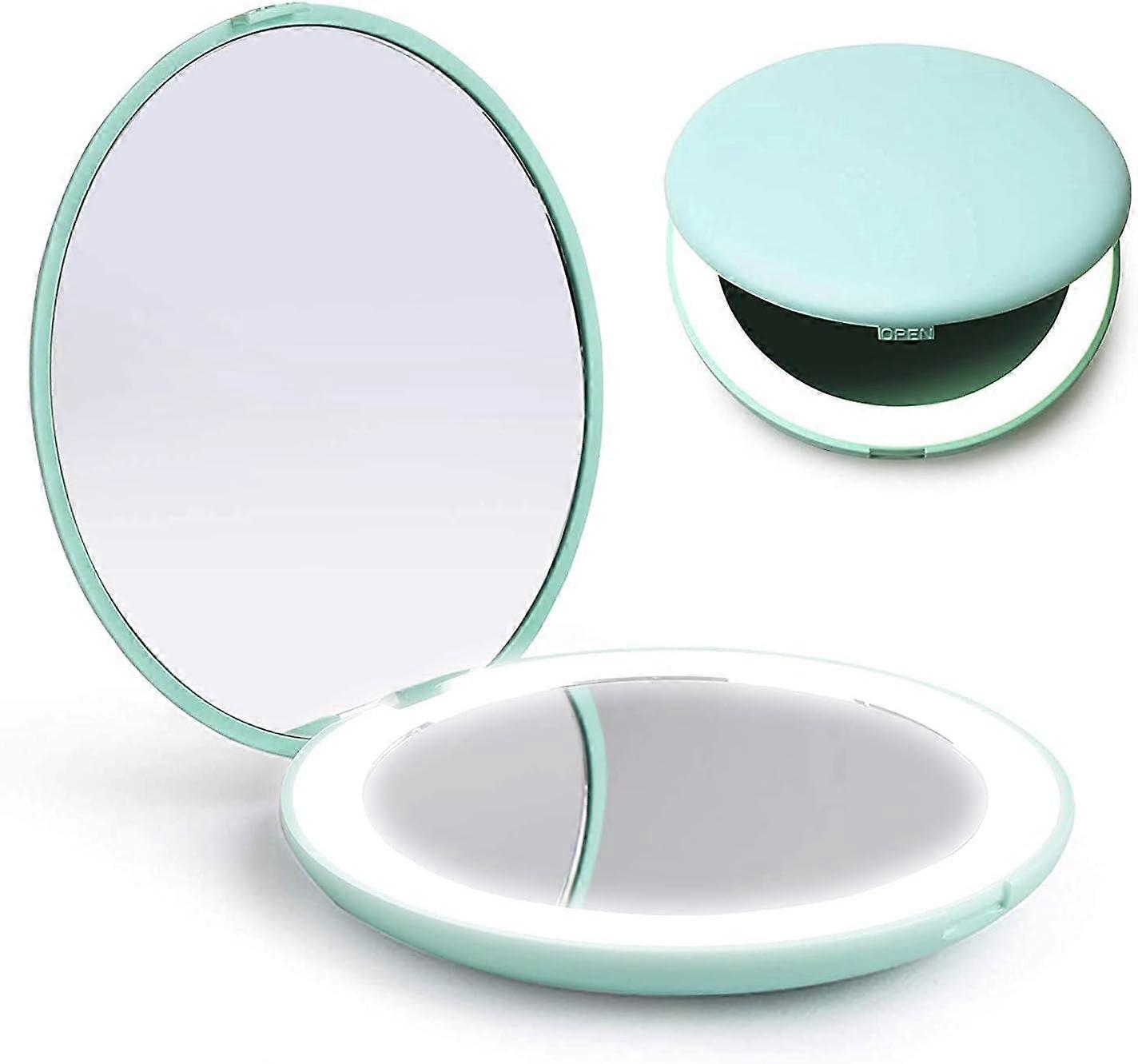 Pocket mirror with LED light, 3.5 inch small portable vanity mirror