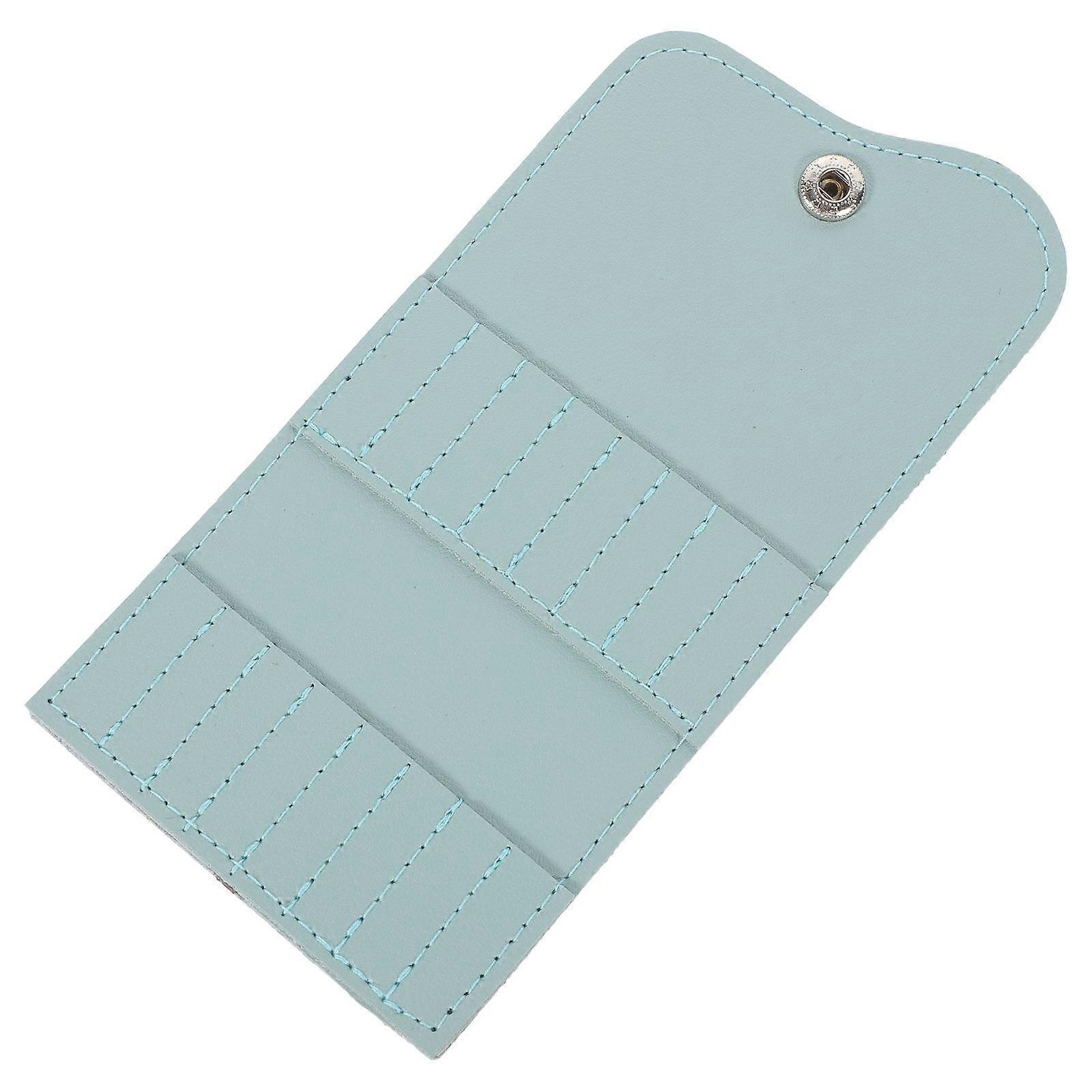 Drill Bit Organizer For Women Manicure Tools Rectangular Blue 18.30X9.00X0.50CM Storage 1Set