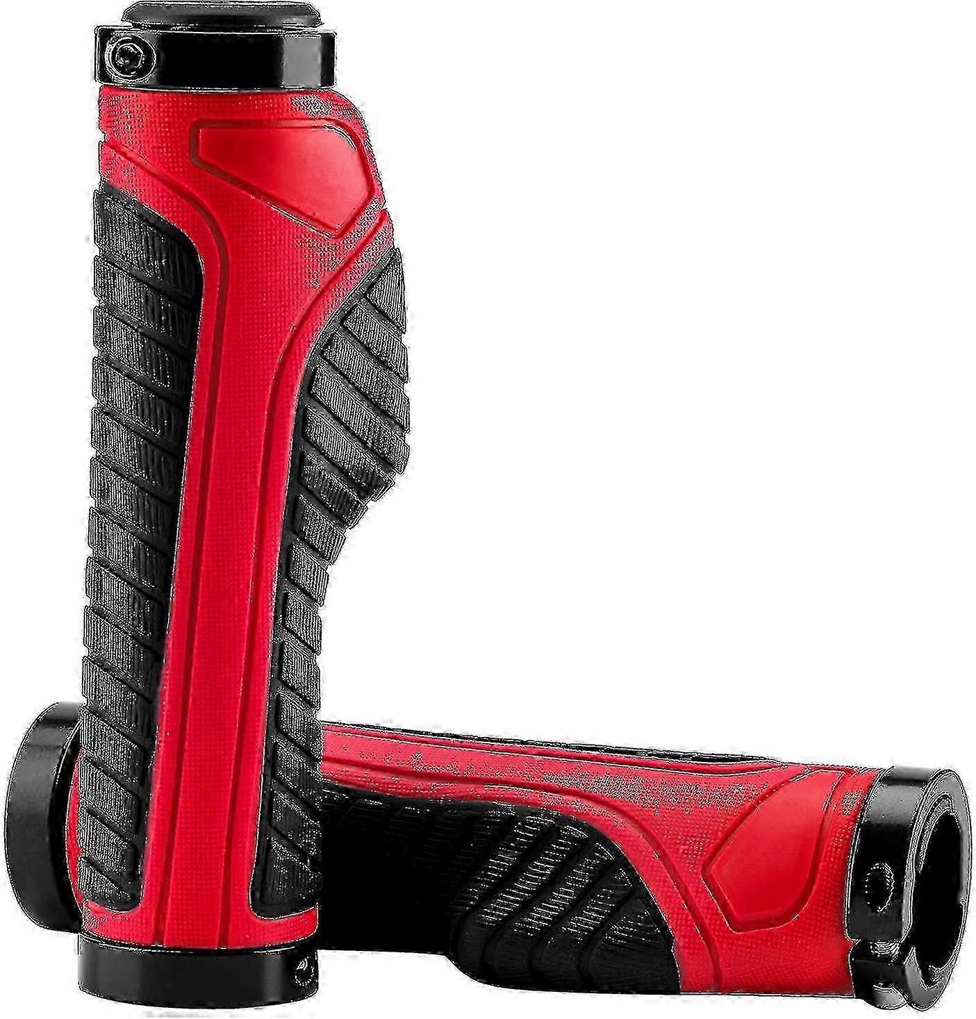 Mountain Bike Handlebar Grips, Red, 2 Pieces