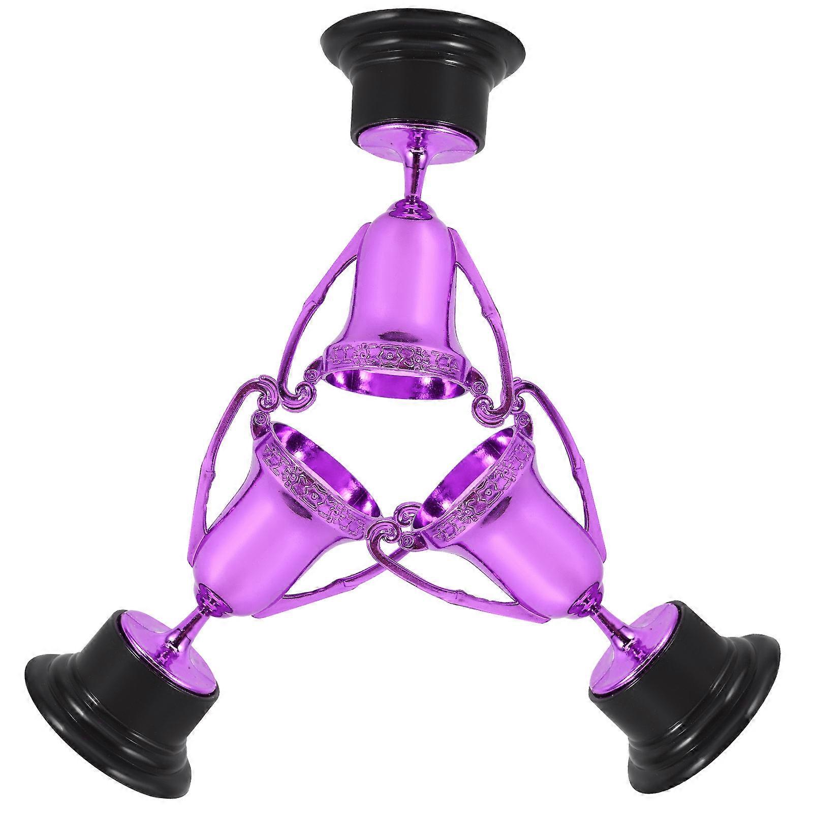 Competition Trophy for School Award Trophy for Kids Sturdy Base Design Purple 8.20X5.00X4.50CM 3Pack
