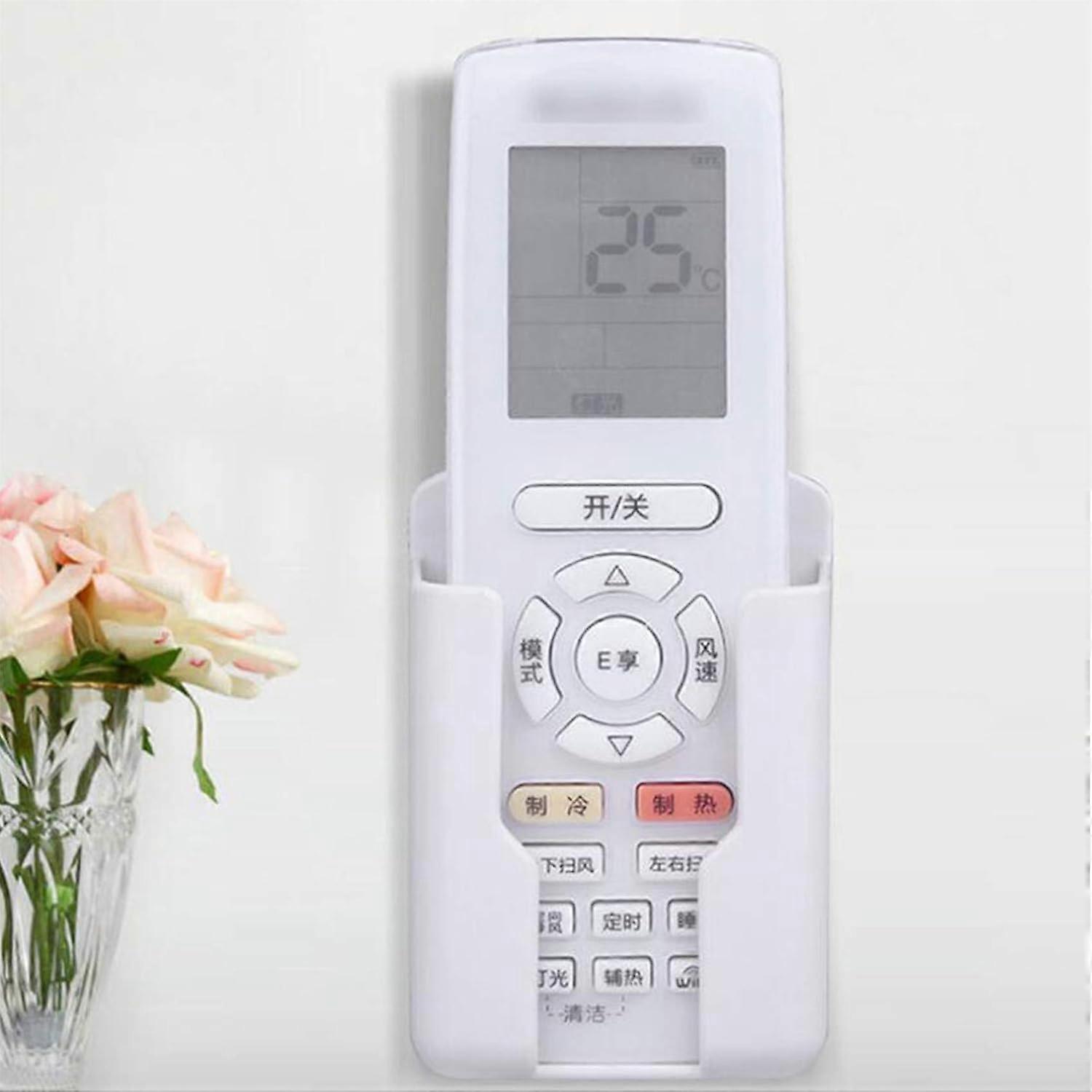 Remote Control Storage Box Wall Mount Remote Control Holder, White