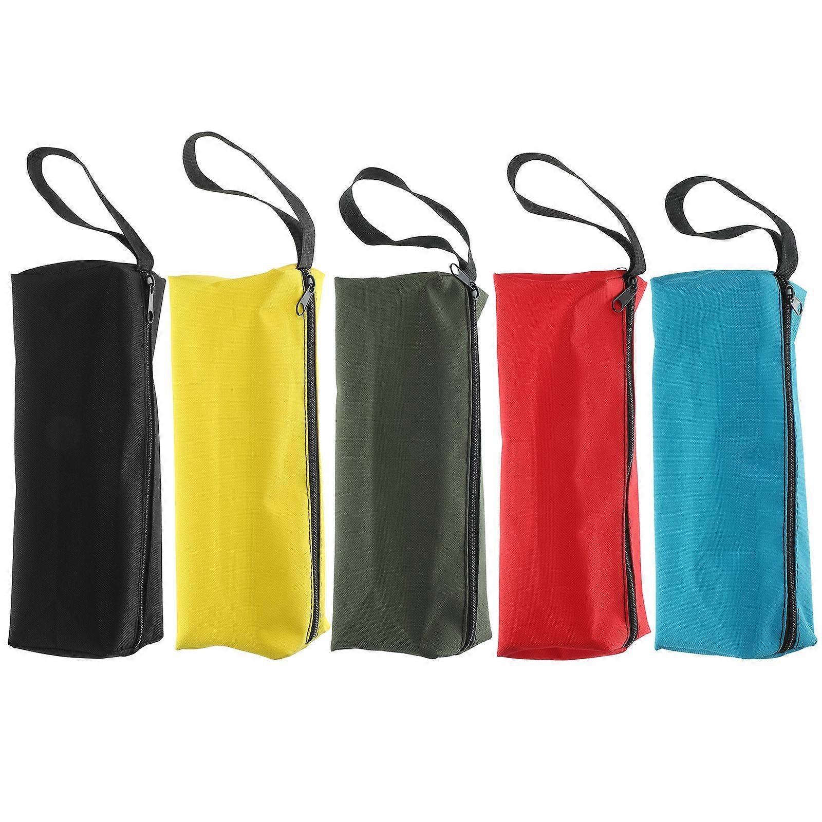 Tool Zipper Bag Canvas Tool Bags Travel Construction Rectangular Shape 9.8X3.3X2.8in 5Pcs