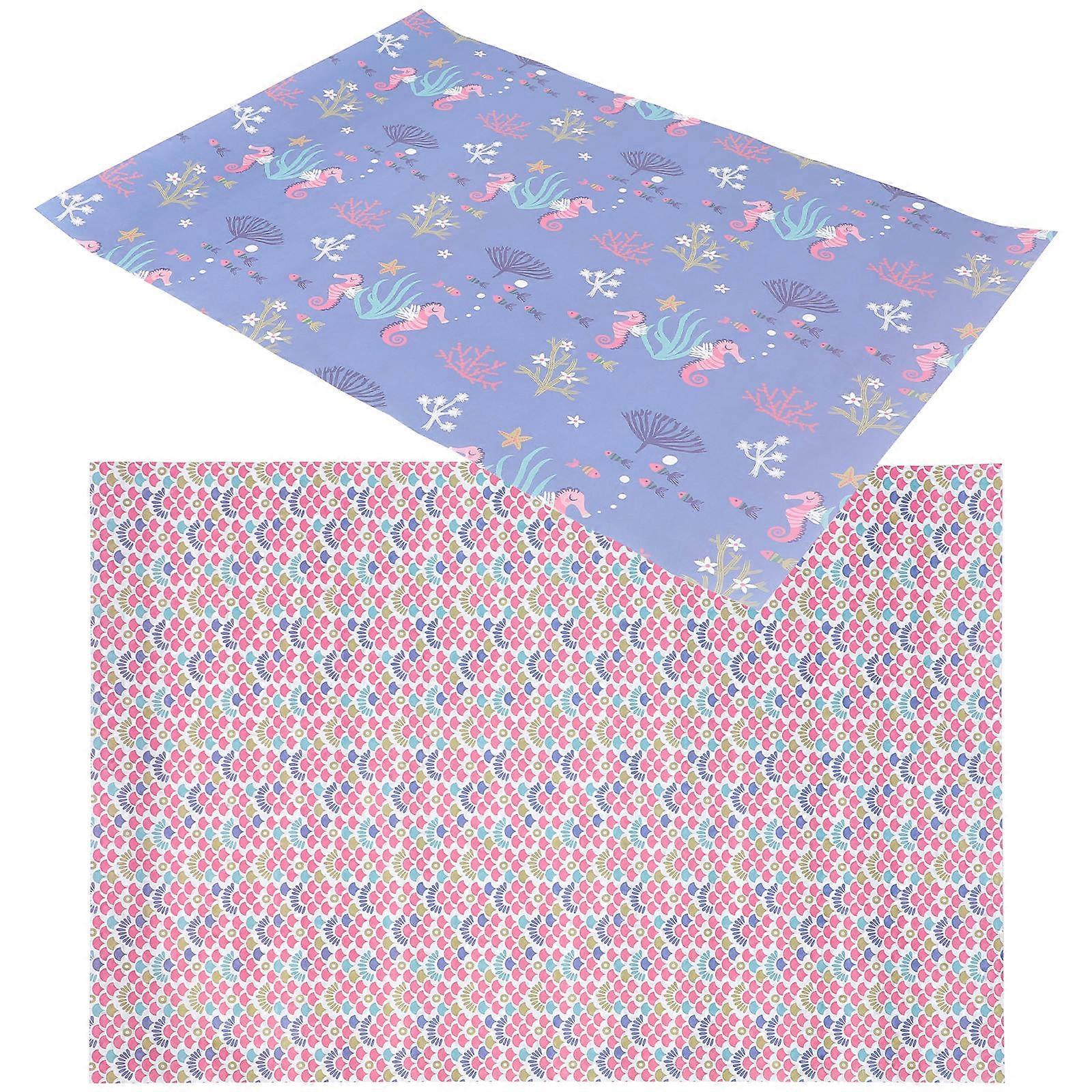 Flower Bouquet Wrapping Sheets For Invitations And Stationary 27.51x19.26in 2 Sheets