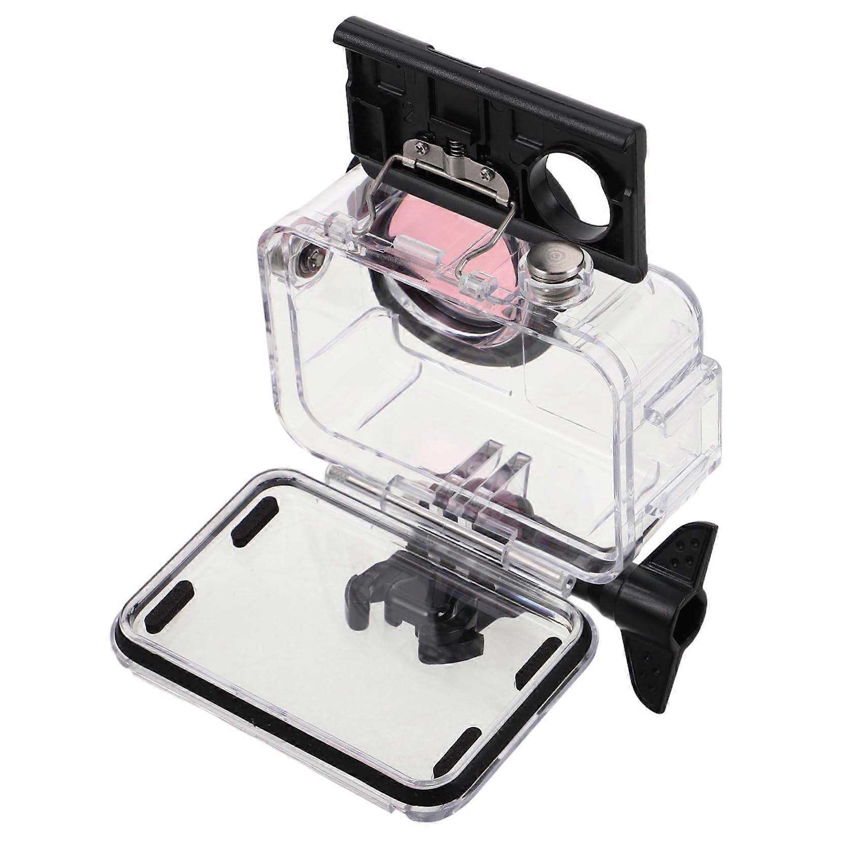 Waterproof Housing for Action Cameras with Dual Cold Shoe Mounts and Universal Compatibility for All Models