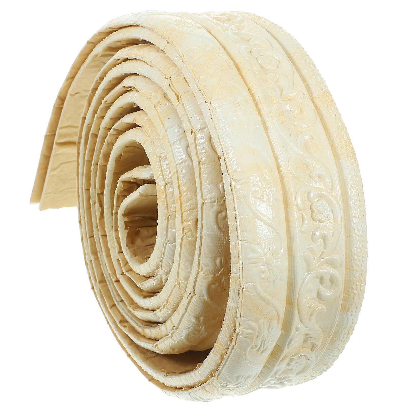 Self-Adhesive Peel And Stick Trim Molding Trim Ceilings Sealing Foam 90.6X3.1X0.2In Impact Resistance 2 Rolls