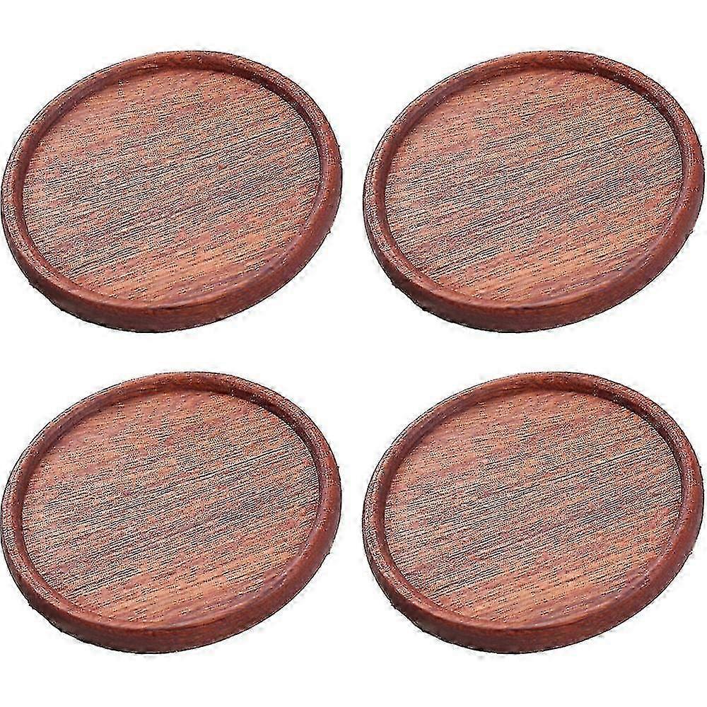 Wooden Coasters For Drinks, Absorbent Coasters With Foam Feet For Table Protection