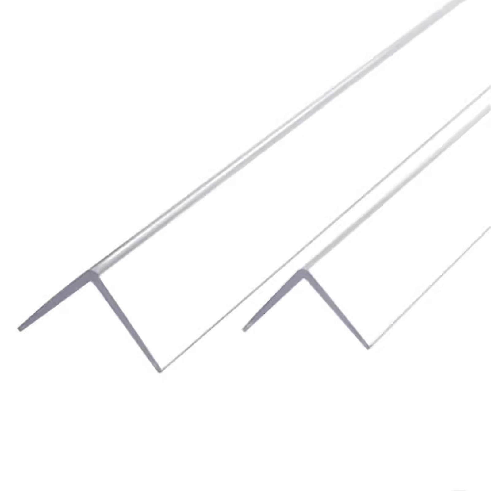 Corner guard strip made of plastic, PVC, transparent corner protection strips for walls with adhesive, 2piece pack, 2 x 1.2m, 2cm width.