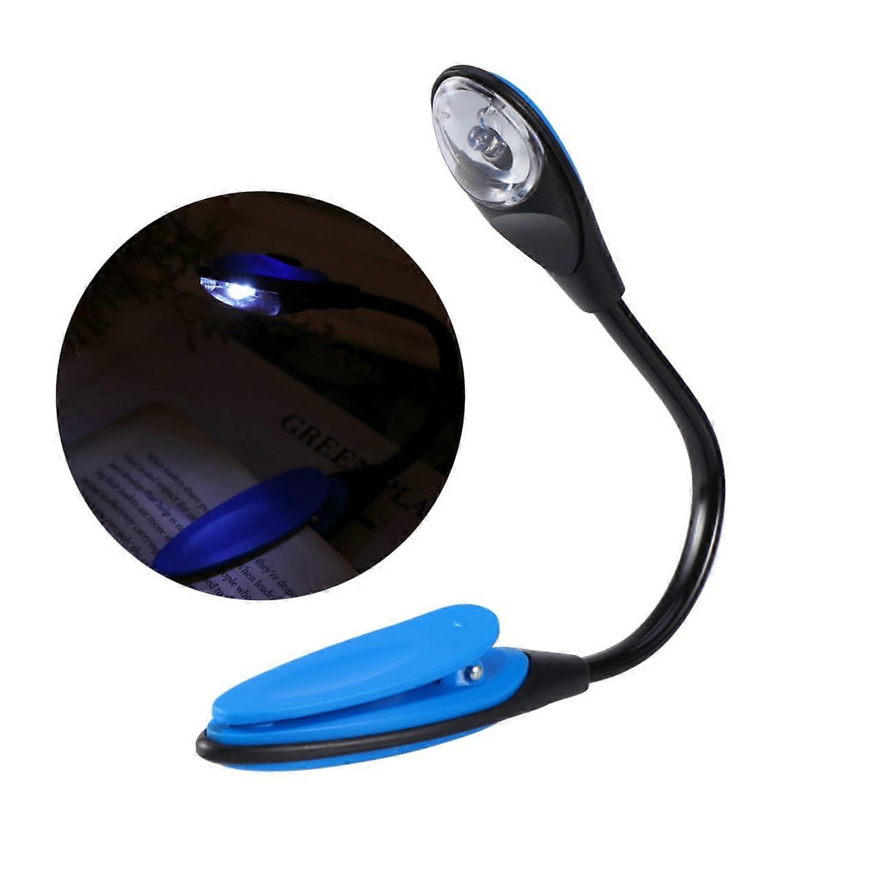 3 Pieces LED Clip Lamp Blue EyeCaring Table Reading Light for Home, School and Office, Portable EnergySaving for Study and Work