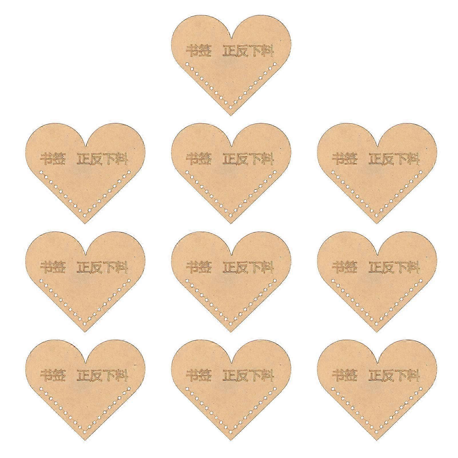 10個のアクリルテンプレート正確な切断距離透明透明再利用可能なDIYブックマークテンプレート